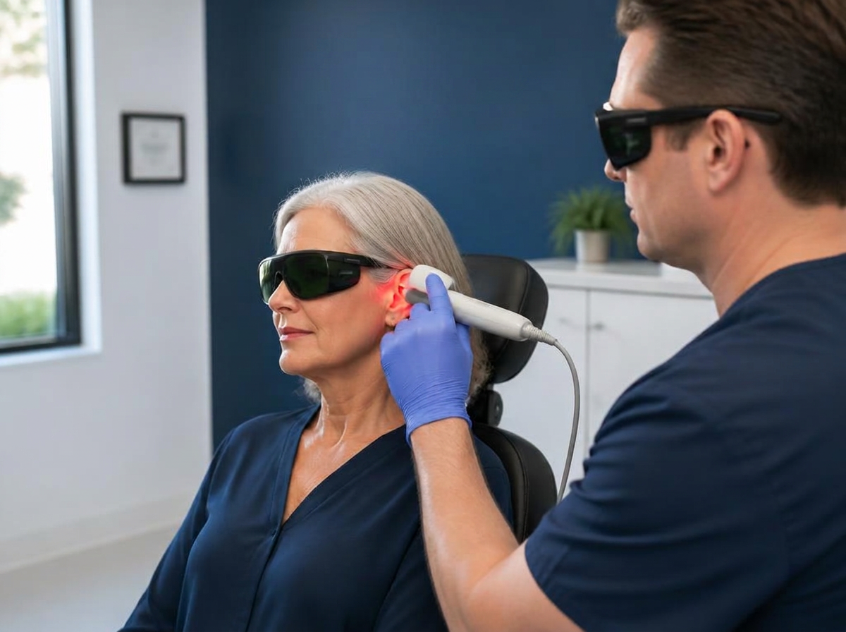 Equipamento de laserterapia de baixa potência em uso clínico