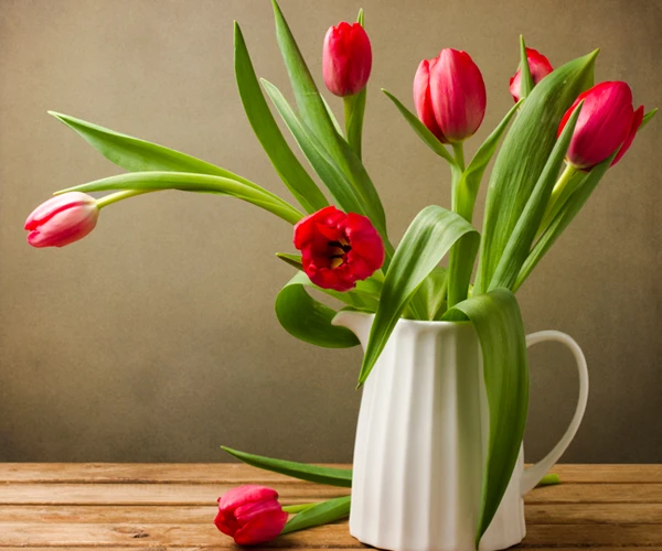 Monte um vaso de flores para sua mãe