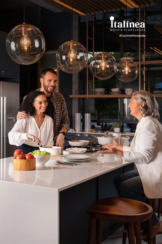 A cozinha costuma ser um local de interação social.