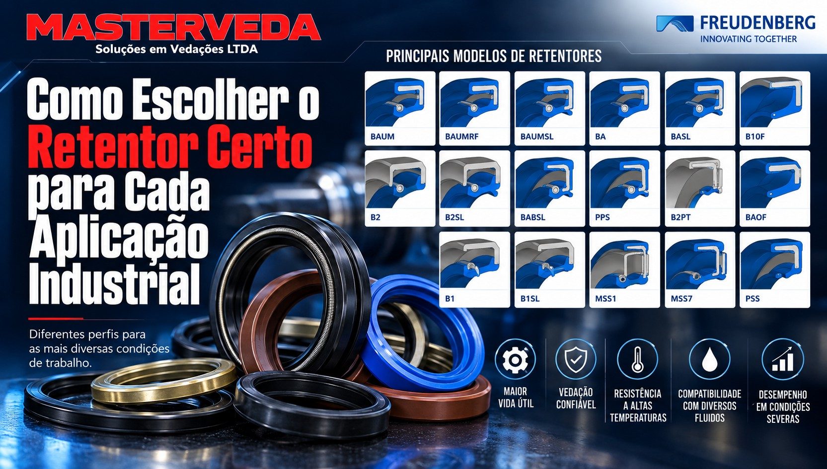 Como Escolher o Retentor Certo para Cada Aplicação Industrial