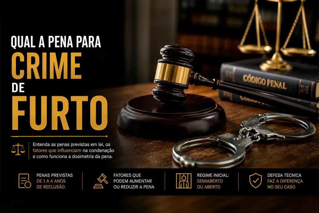 Qual a Pena Para o Crime de Furto? Entenda as Modalidades e Possibilidades de Defesa